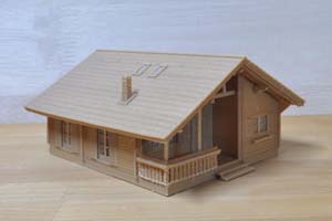 チロル地方のログハウス3D模型